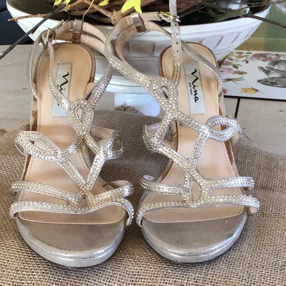 Gold Nina Ruthie Heels